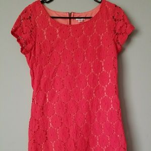 Coral spring flower power dress